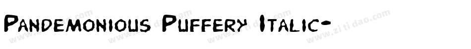 Pandemonious Puffery Italic字体转换